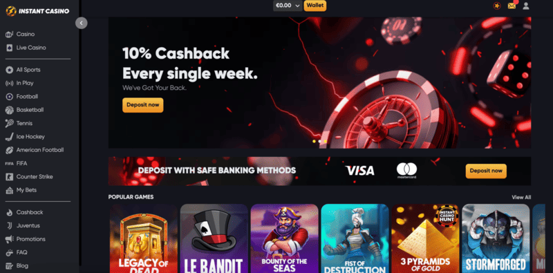 Instant Casino – det bästa casinot utan svensk licens år 2025